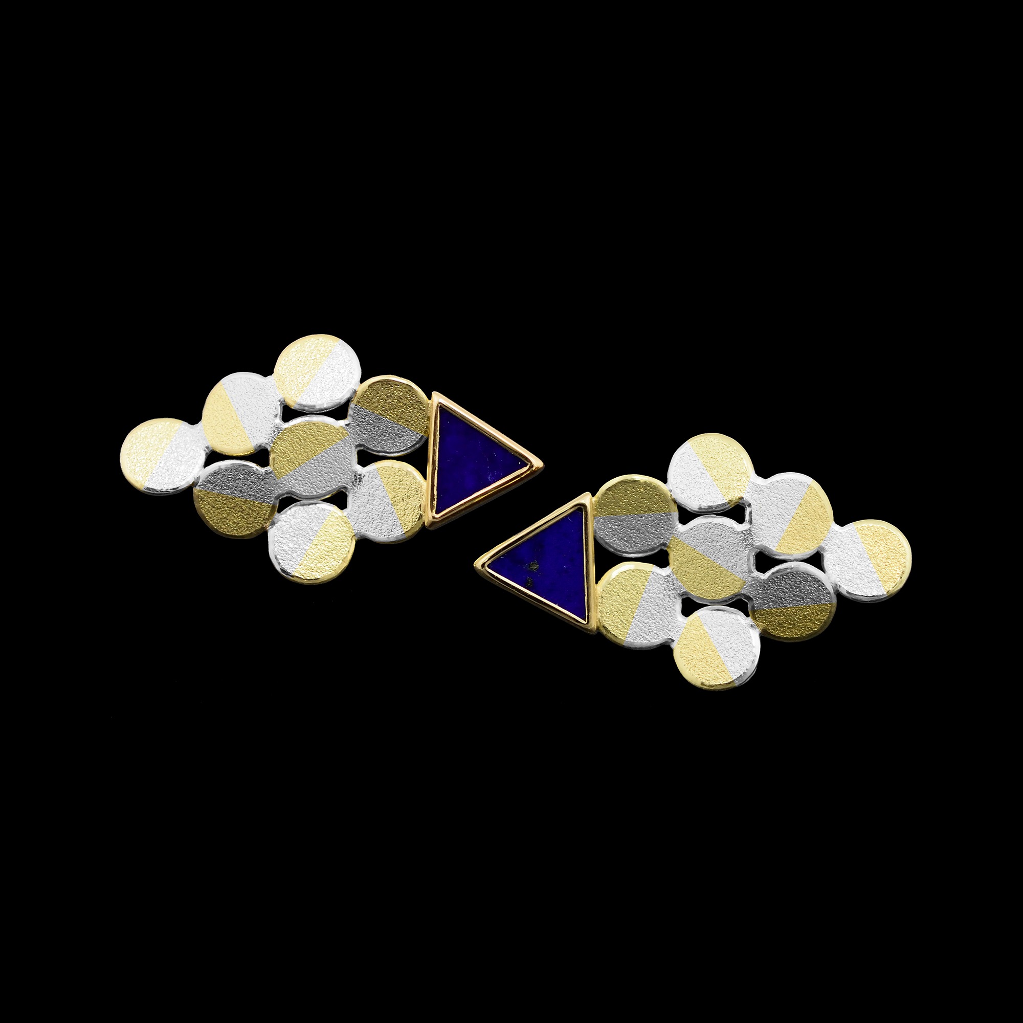 Rhombus lapis earrings