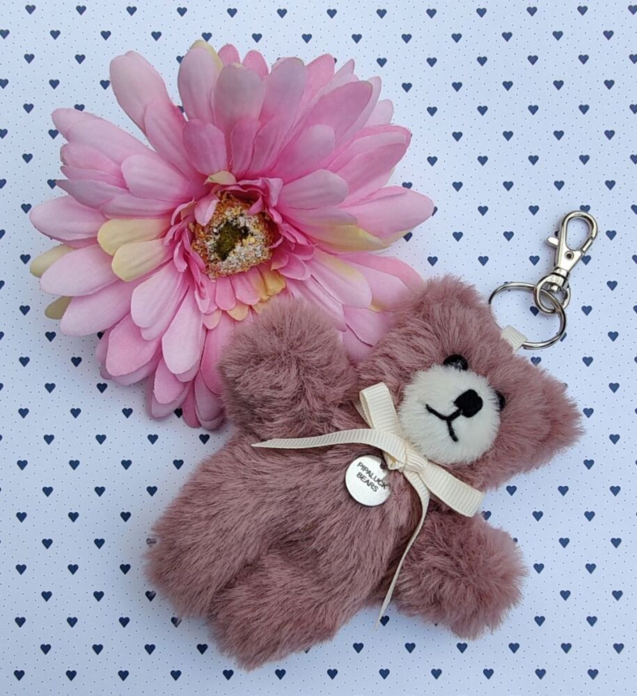 Hand made teddy handbag charm/keyring