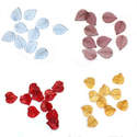 Glass leaf Beads - Various Colours