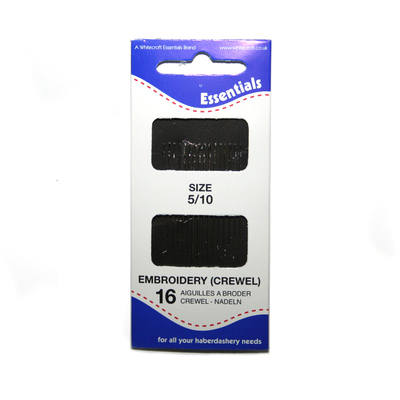 Embroidery Needles (crewel) 5/10 - Pack of 16