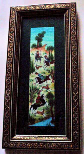Unsigned, 20thC Indian School, Indian hunting scene, gouache.
