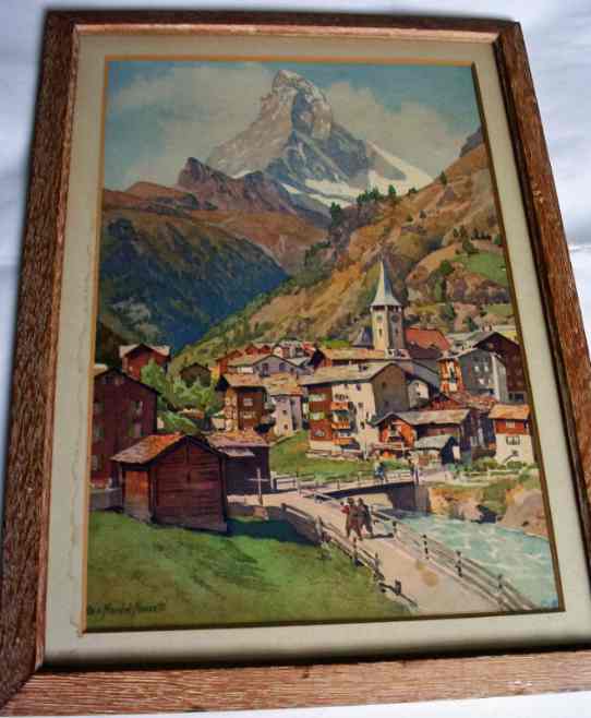 Edo v. Handel-Mazzetti, Matterhorn, litho, c1960.