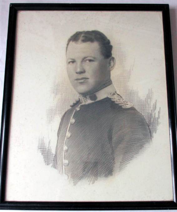 Army Officer, drawing, unsigned, c1890.