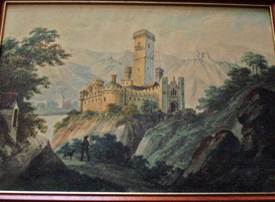 Unsigned. The Chateau, watercolour, framed and glazed. c1900. SOLD 09.05.2012.