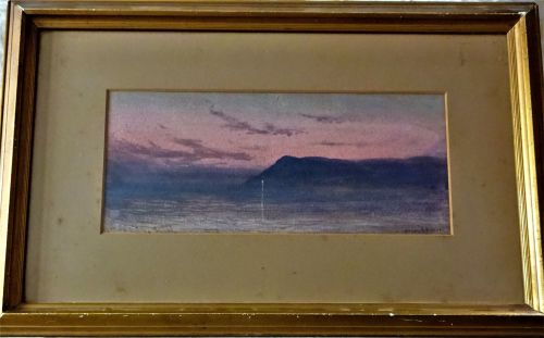 The Northern Lights, Nubia, Egypt, watercolour on paper, titled, signed  Henry A. Harper. c1880.