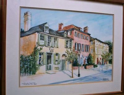 WASHINGTON SLEPT HERE LIMITED EDN LITHO BETTY SCHWARK CHARLESTON 1990
