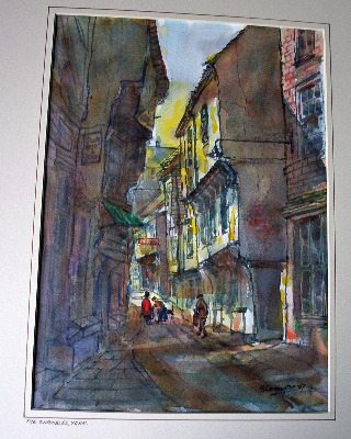 THE SHAMBLES, YORK, WATERCOLOUR, SIGNED BY HEDLEY CARRINGTON DATED 2007