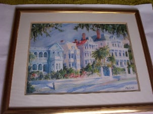 South Battery, Charleston, S.C. Limited Edition 184/1000 signed by Betty Sc