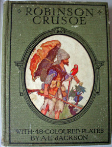 Robinson Crusoe by Daniel Defoe with 48 coloured plates by A.E. Jackson 192