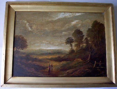 Stormy afternoon, oil painting on canvas, signed A. Aslett 1909. SOLD.