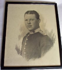 Drawing of an Army Officer, unidentified and unsigned c1890. SOLD.