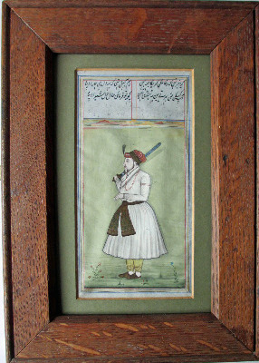 Study of a Persian soldier c1850, watercolour on paper, 19th Century Persia