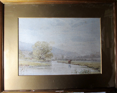 Derbyshire landscape near Bakewell, watercolour on paper, signed W.H. Pigot