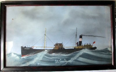 ss Camberway, gouache on paper, signed monogram LK (L. Kroes), 1918. SOLD