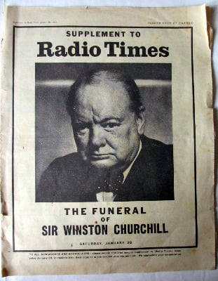 Supplement to Radio Times, The Funeral of Sir Winston Chruchill, 30th Janua