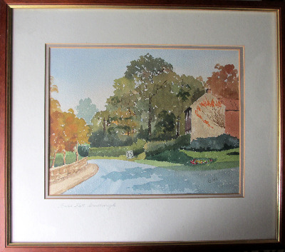 Bank Hill, Woodborough, Nottinghamshire, watercolour on paper, signed Ken W
