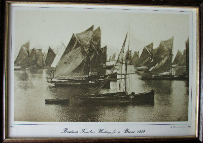 Brixham Trawlers, Waiting for a Breeze, 1889. Photograph from Francis Frith