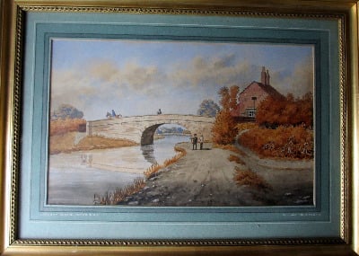 The Old Bridge, Lady Bay, Nottingham, watercolour, signed Wm. Fred Austin.