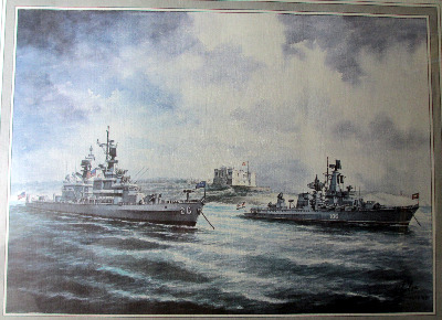 Malta Summit, Marsaxlokk Bay, 1989. Print, signed in pencil Edwin Galea.