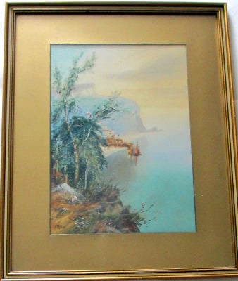 Clovelly, North Devon, watercolour and gouache, signed MacColl. c1900.