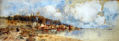 Westcliffe, Essex, watercolour on paper with gouache, signed L. Burleigh Br