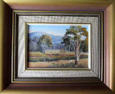 Blue Hills, Buladelah, N.S.W., oil on board, signed Evelyn T Hill, c1980.