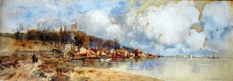 Westcliffe, Essex, watercolour on paper with gouache highlights, signed L. Burleigh Bruhl, c1900.