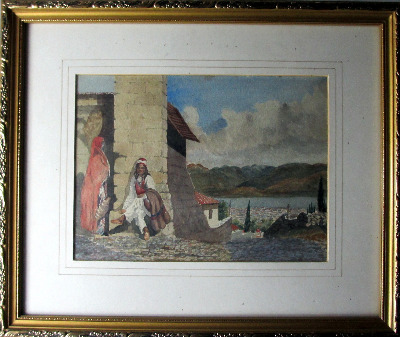 Smyrona (Turkey), after Blake, watercolour on paper. Unsigned, 1873.