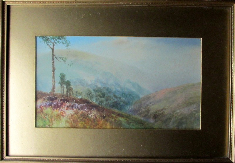 West Country Moorland Landscape, watercolour on paper, signed W.H. Sweet, c1913.   SOLD  09.01.2014.