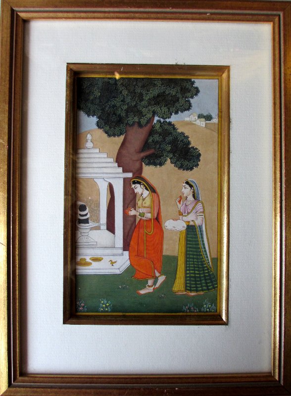 Shiv Puja, gouache on paper, 20th C Indian School. c1960. Sold 27.02.2014