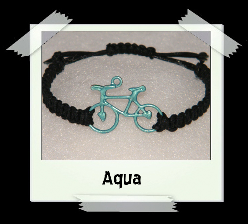 Enamelled Woven Bracelet - Aqua