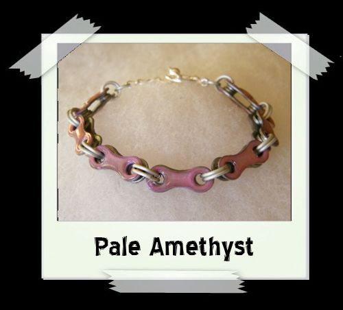 Bicycle Chain Bracelet - Pale Amethyst