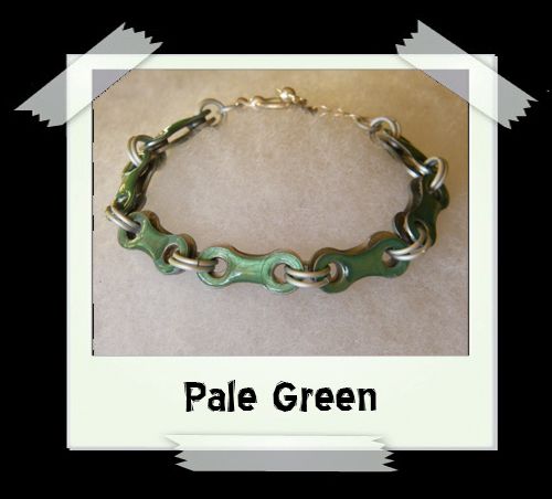 Bicycle Chain Bracelet - Pale Green