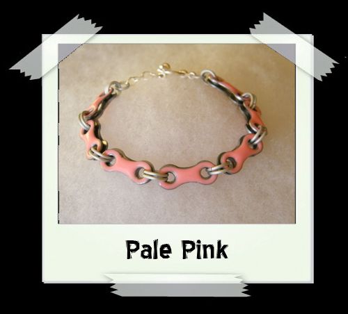 Bicycle Chain Bracelet - Pale Pink