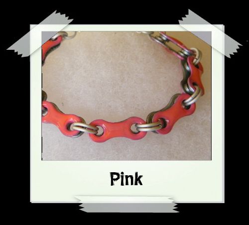 Bicycle Chain Bracelet - Pink