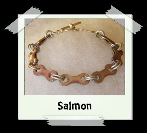 Bicycle Chain Bracelet - Salmon