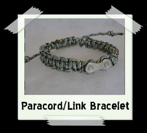 Paracord/Link Bracelet  Grey