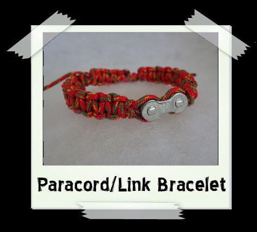 Paracord/Link Bracelet  Orange