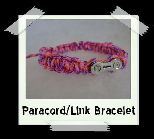 Paracord/Link Bracelet  Pink