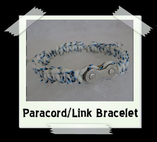 Paracord/Link Bracelet  White
