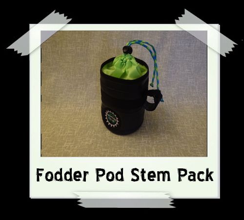 Fodder Pod Stem Pack - drawstring, lime 