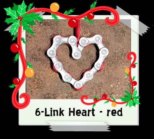 6-Link Heart - red ribbon