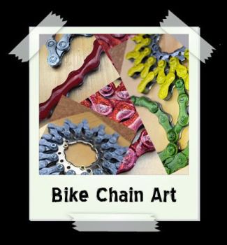 Recycled Bicycle Chain Art