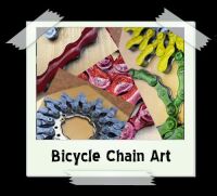 Recycled Bicycle Chain Art