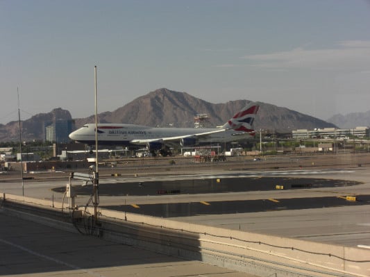 BA 747 landing