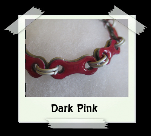 Bicycle Chain Bracelet - Dark Pink