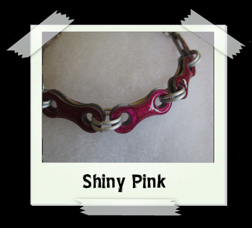 Bicycle Chain Bracelet - Shiny Pink