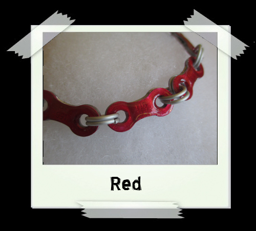 Bicycle Chain Bracelet - Red