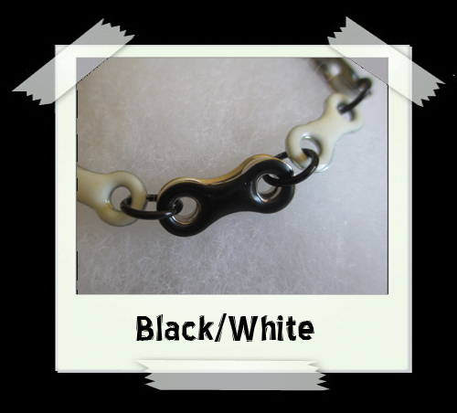 Bicycle Chain Bracelet - Black/White