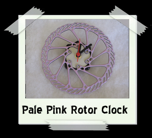 Pale Pink Rotor Enamelled Clock